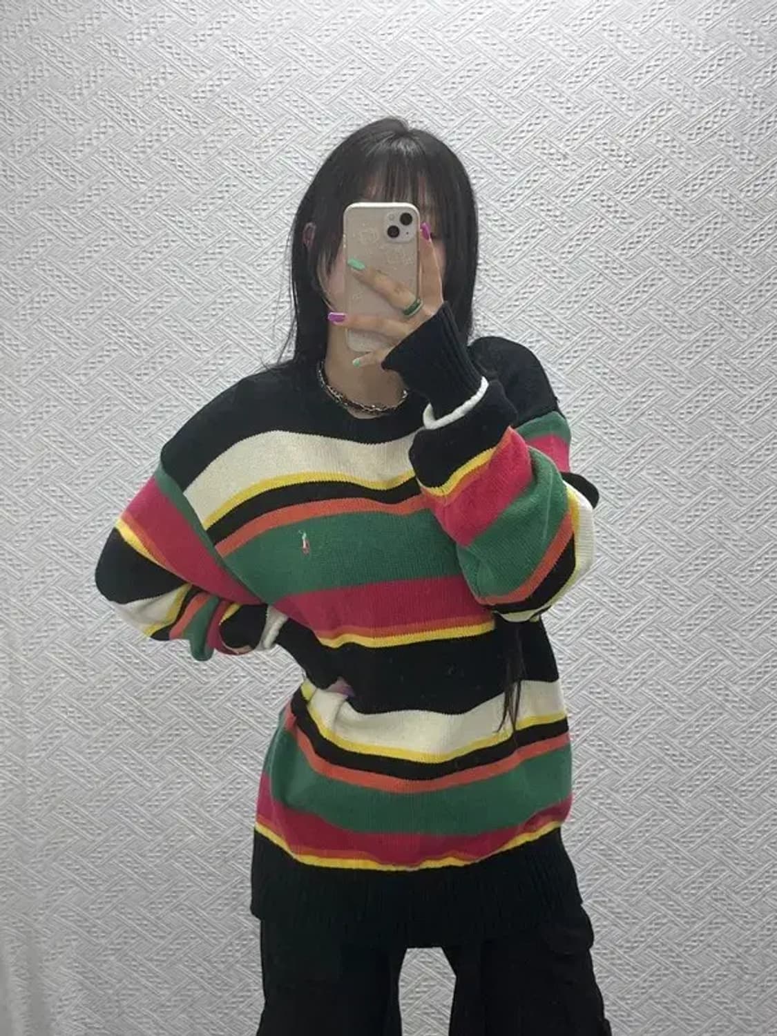 폴로 랄프로렌 90's Y2K 희귀 레트로 배색 니트 105 C07358 상품이미지1