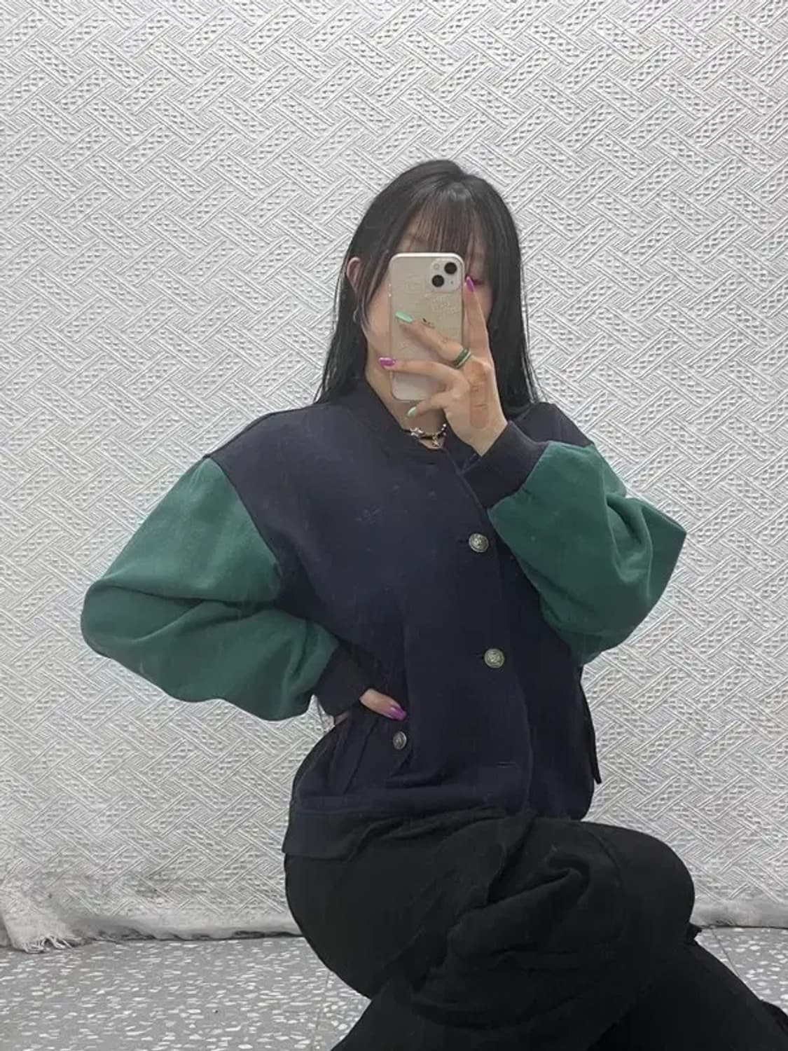 아디다스 레트로 90's 딥그린 슬리브 바시티 자켓 105 C07364 상품이미지1