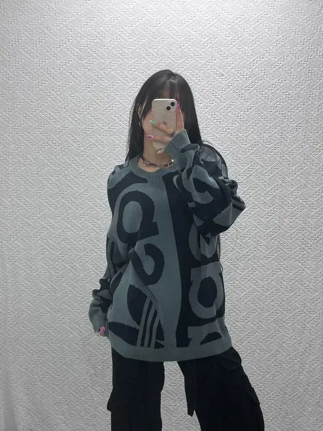 아디다스 오리지널스 스트릿 힙합 로고플레이 니트 L C07368 상품이미지1