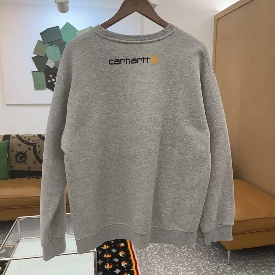 칼하트 폭닥 오버핏 빅로고 약기모 맨투맨 XL C07366 상품이미지4