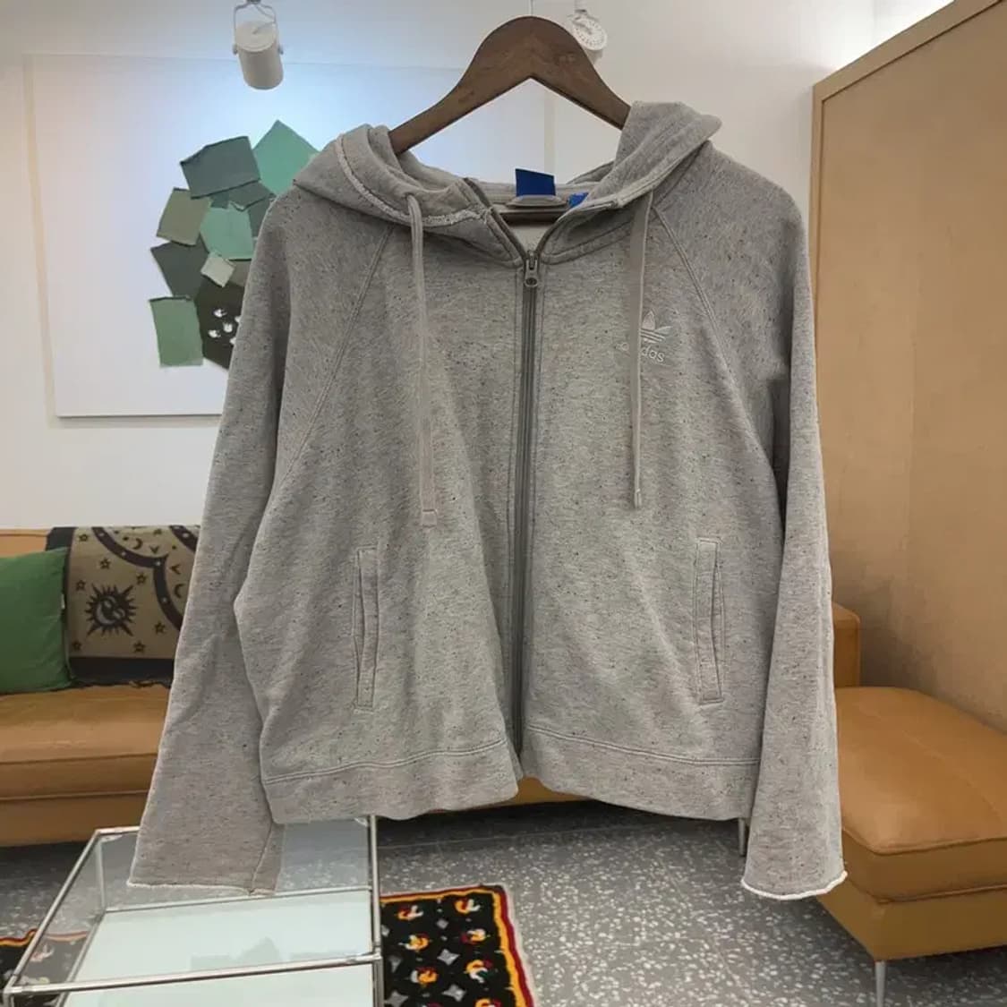 아디다스 빈티지 폭닥 세미크롭 후드 집업 95 C07375 상품이미지3