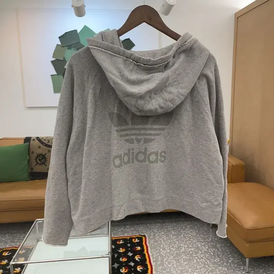 아디다스 빈티지 폭닥 세미크롭 후드 집업 95 C07375 상품이미지4