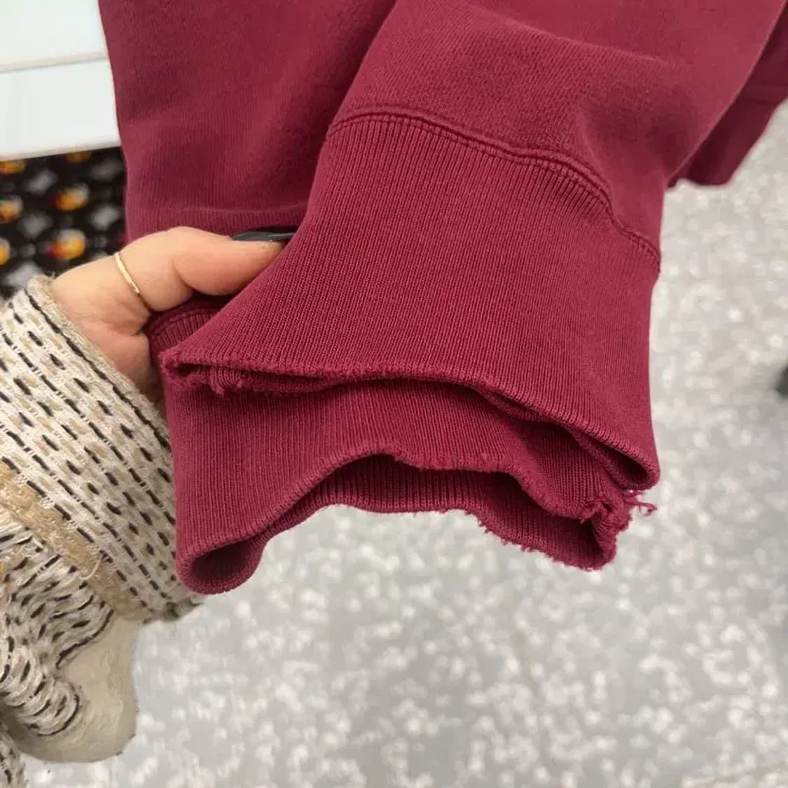 폴로 랄프로렌 빈티지 슬리브패치 버건디 와인 후드 집업 L C07373 상품이미지6