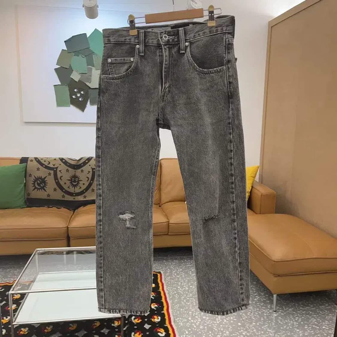 리바이스 실버탭 디스트로이드 흑청 데님팬츠 28인치 C07396 상품이미지3