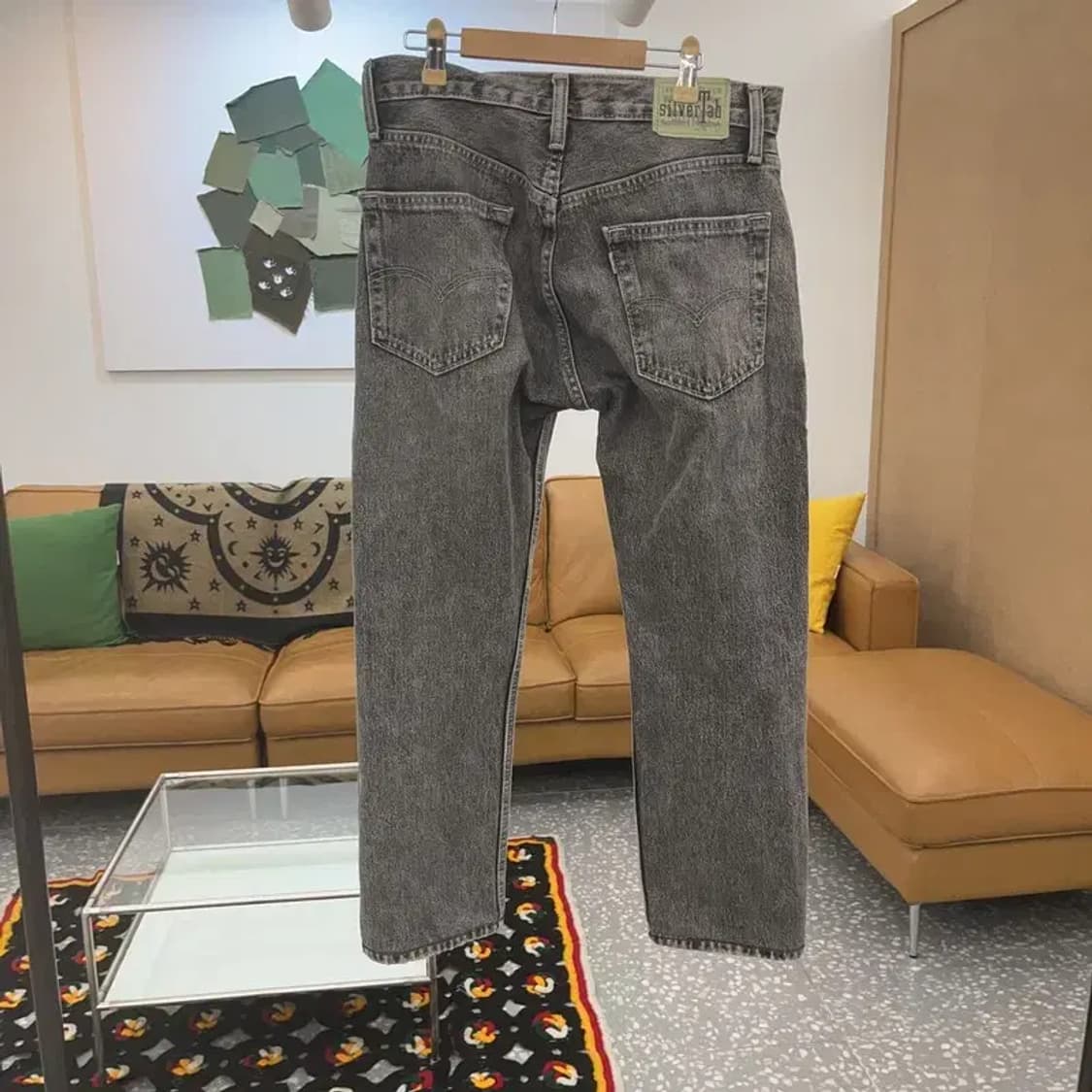 리바이스 실버탭 디스트로이드 흑청 데님팬츠 28인치 C07396 상품이미지4