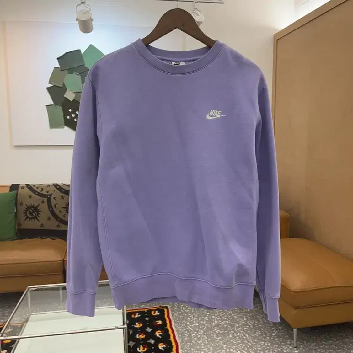 나이키 Y2K 여리 바이올렛 연보라 기모 맨투맨 M C07367 상품이미지3