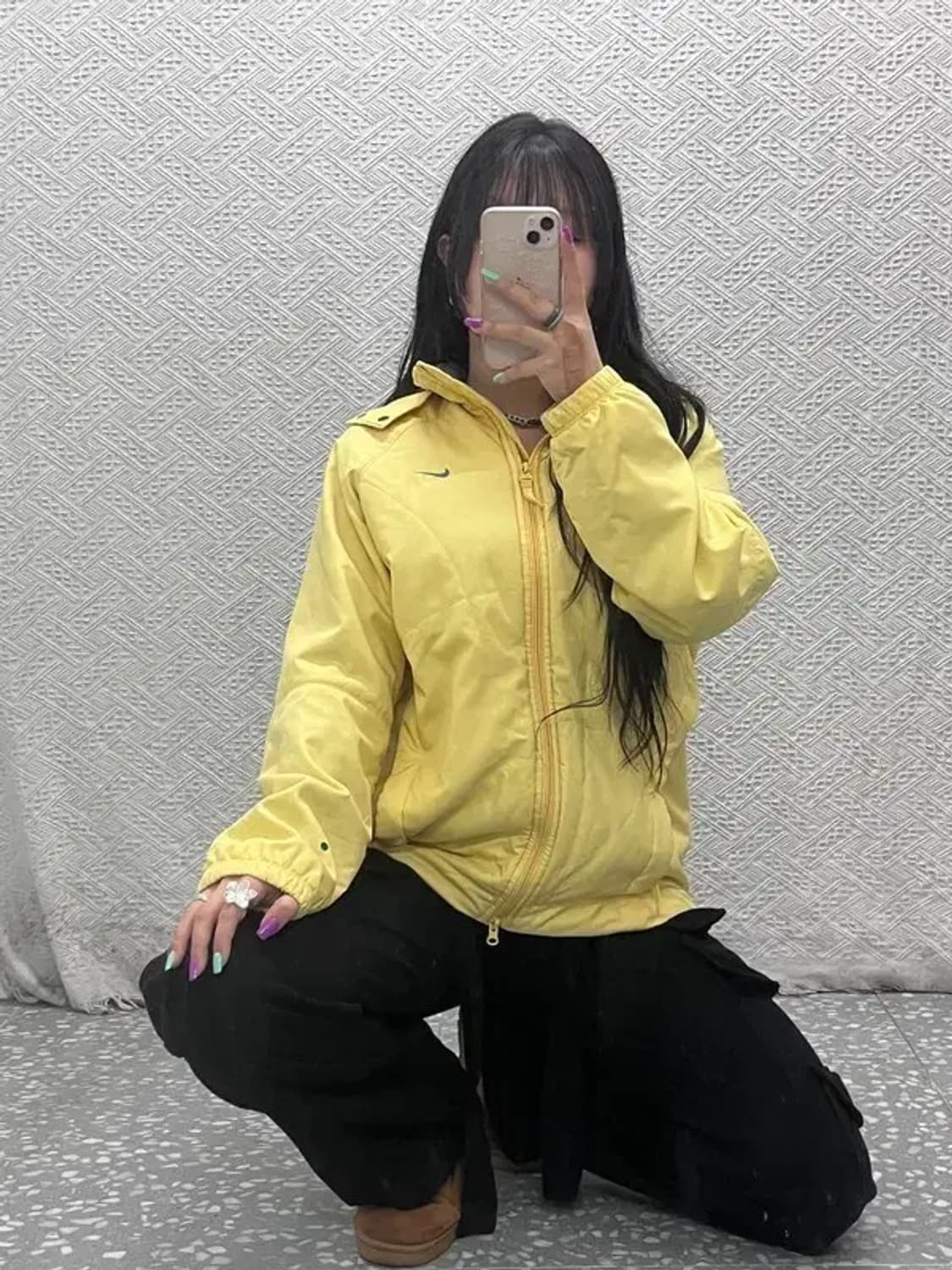 나이키 레트로 테니스 레몬옐로우 바람막이 자켓 90 C07374 상품이미지1