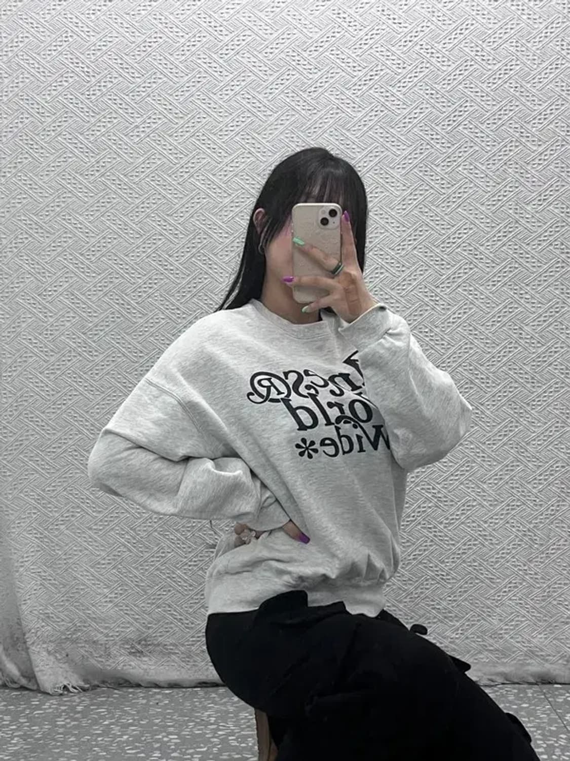 아메스 월드와이드 키치 빅로고 맨투맨 M C07379 상품이미지2