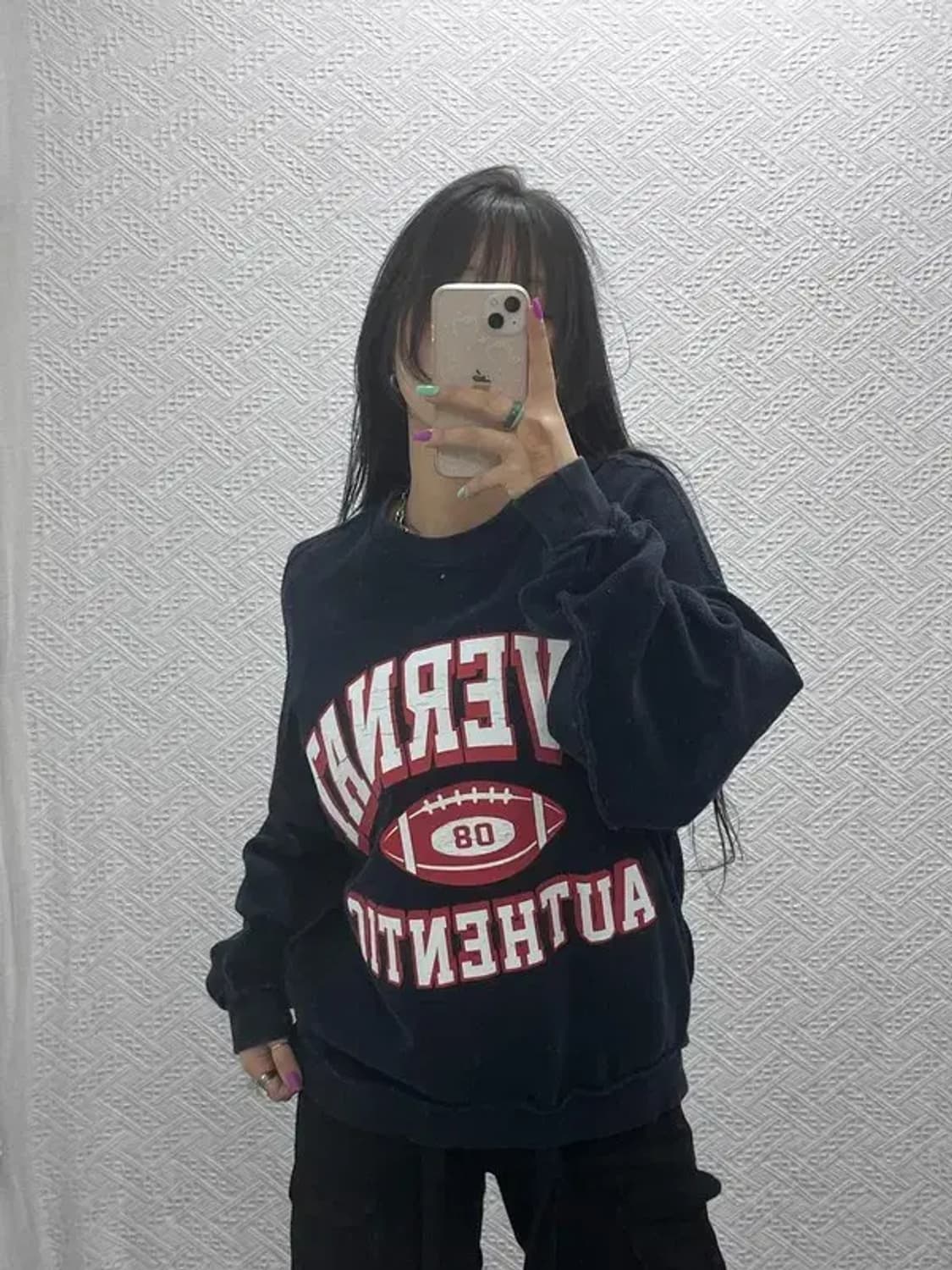 커버낫 아이비 리버스 올드스쿨  키치 빅로고 맨투맨 M C07385 상품이미지2