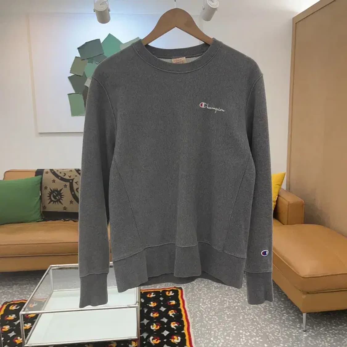 챔피온 리버스위브 모던 베이직 기모 맨투맨 M C07390 상품이미지3