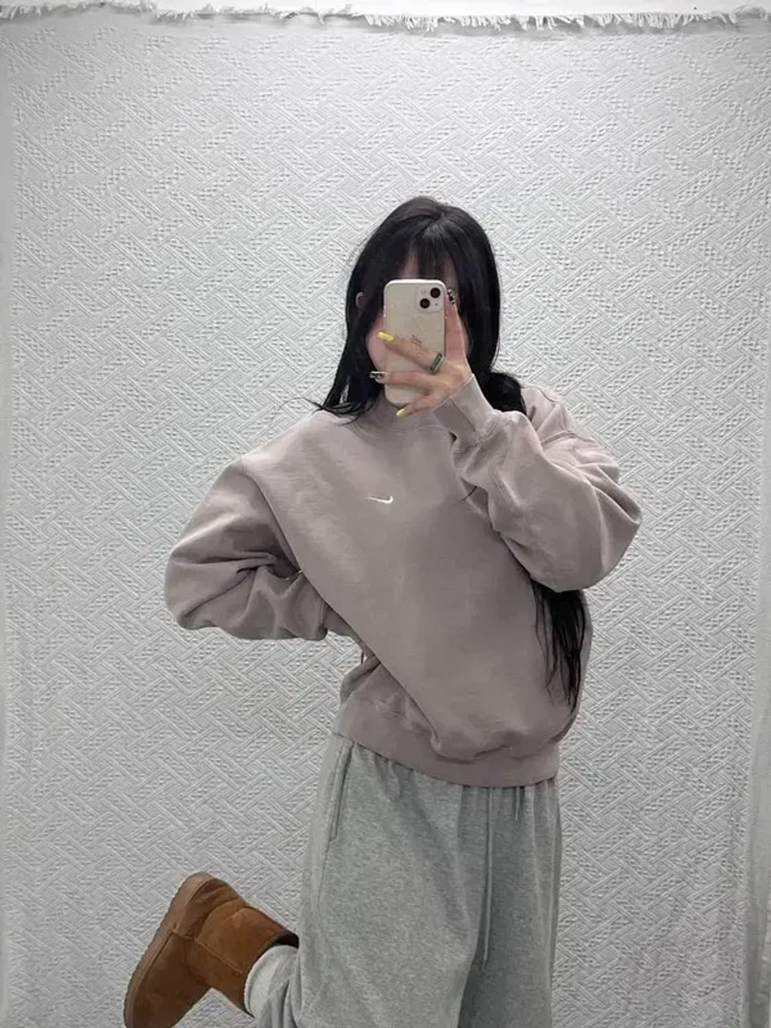 나이키 NRG 솔로 스우시 폭닥 카페라떼 맨투맨 L C07398 상품이미지1