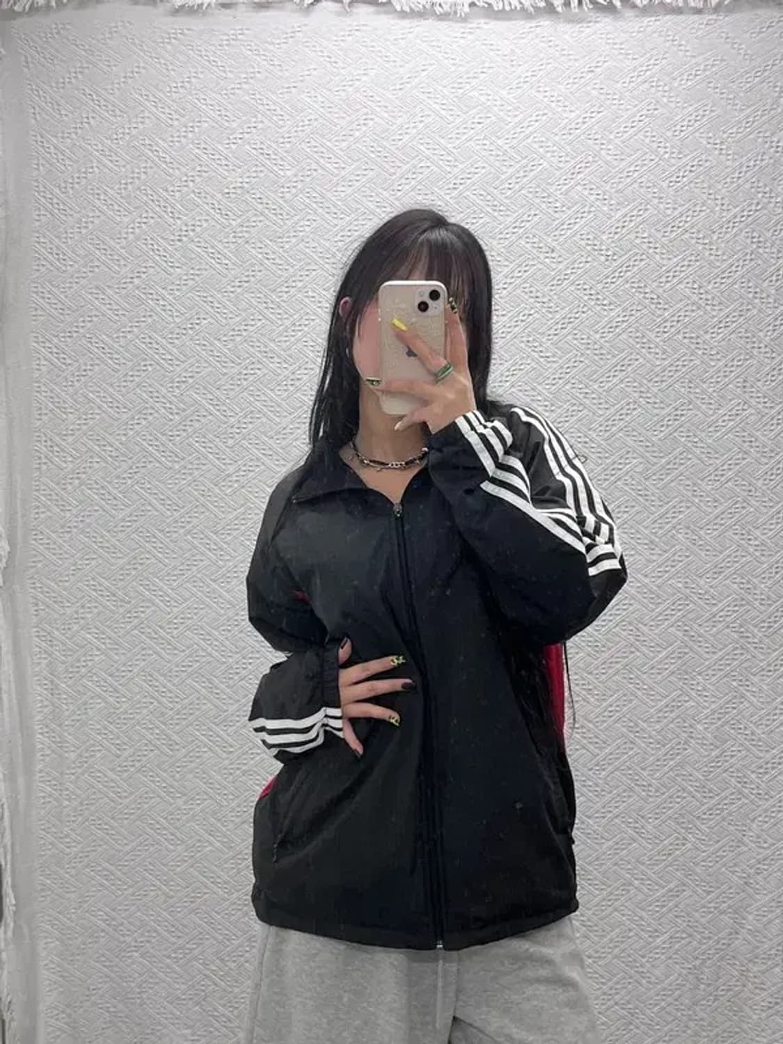 아디다스 올드스쿨 레트로 크로스 배색 바람막이 자켓 100 C07399 상품이미지1