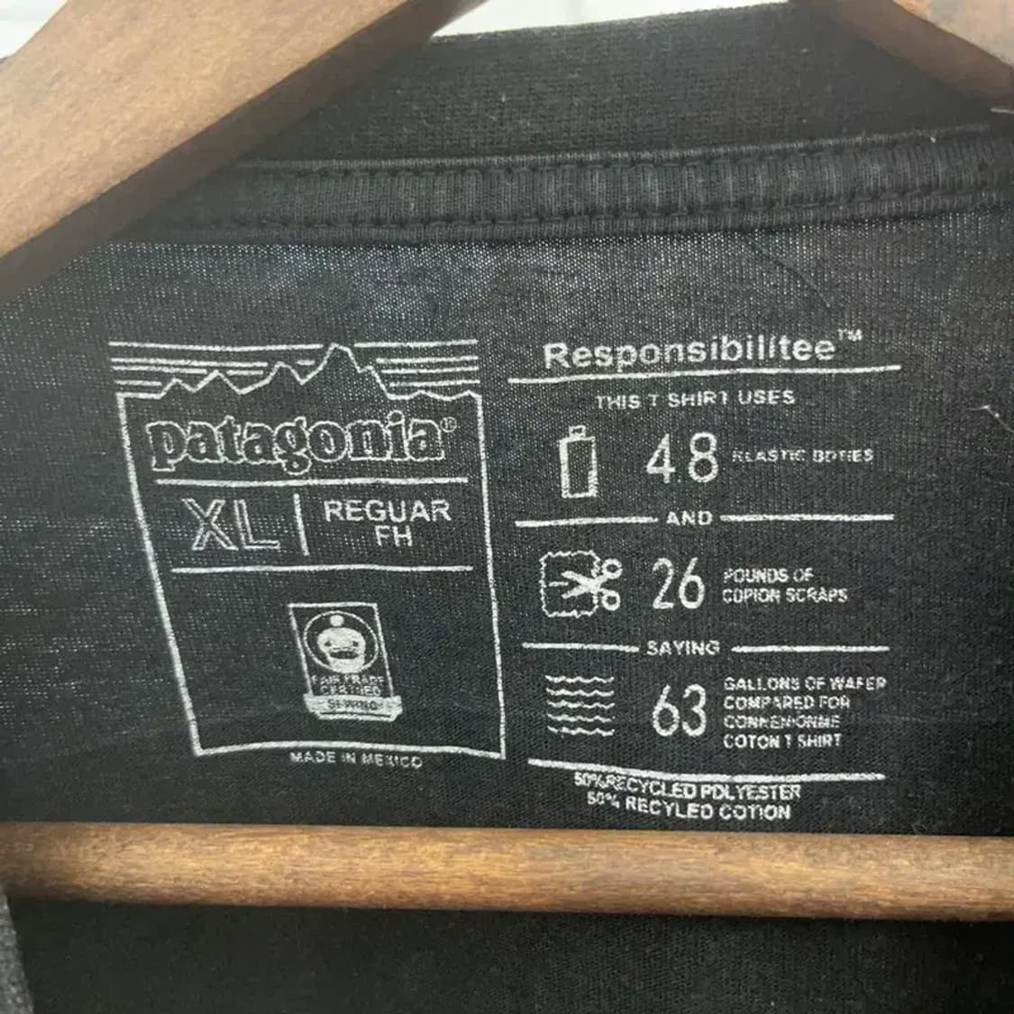 파타고니아 P-6 로고 빈티지 백프린팅 롱슬리브 XL C07400 상품이미지5