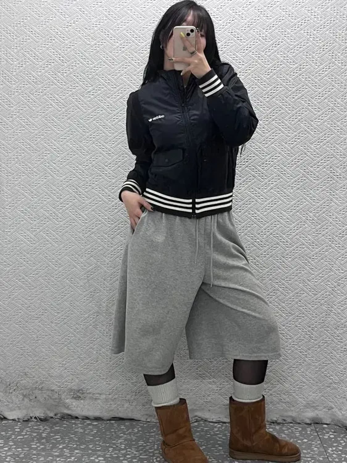 아디다스 흑탭 스펠아웃 윈터 프렌체스카 바시티 자켓 95 C07417 상품이미지2