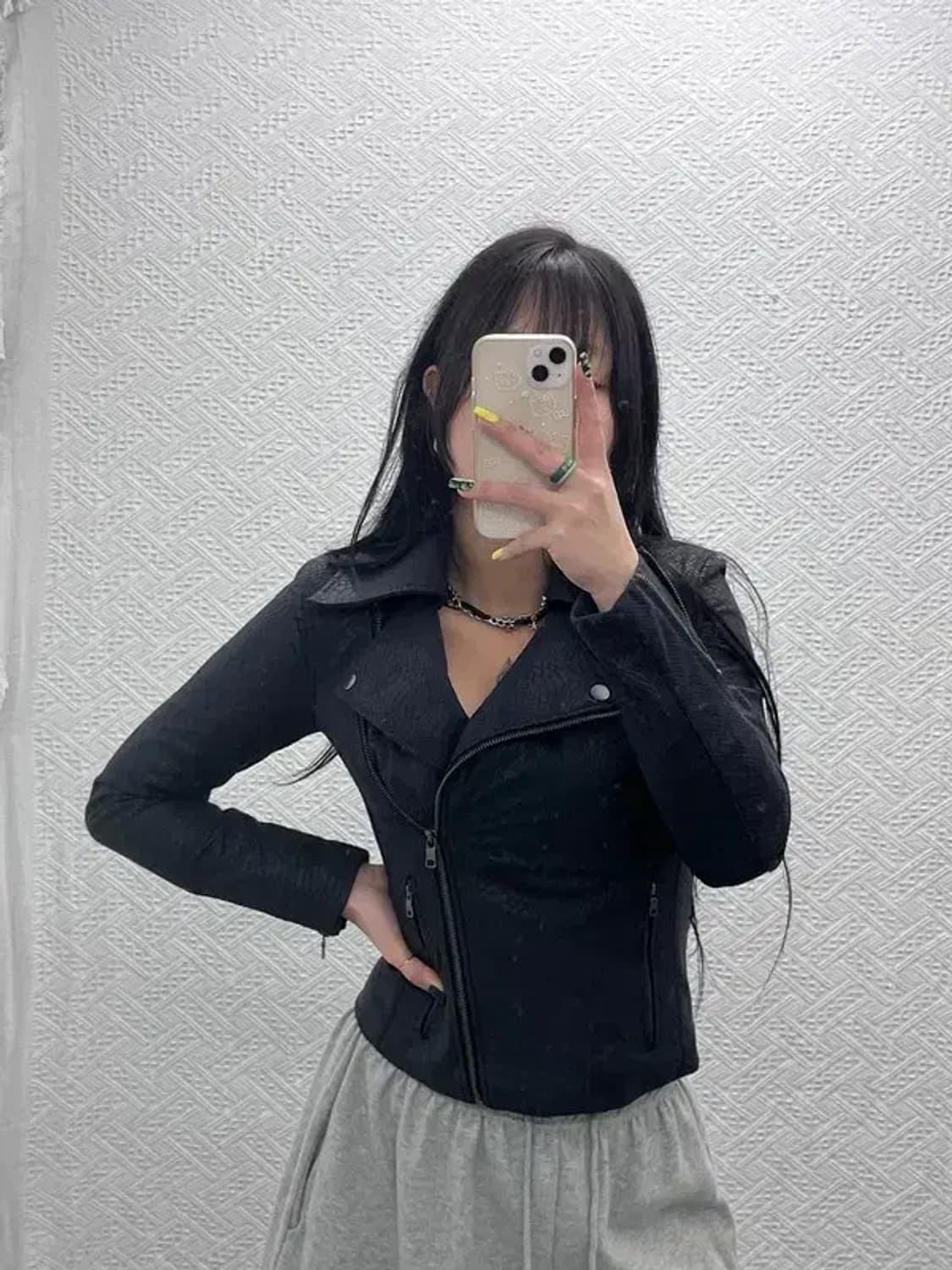 아르마니 익스체인지 락시크 뱀피 라이더 자켓 XS C07421 상품이미지1