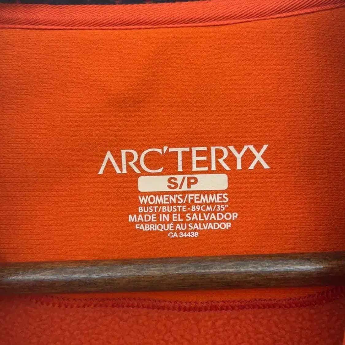 아크테릭스 우먼 Y2K 오렌지 러닝 기모 후드 져지 집업 S C07424 상품이미지5