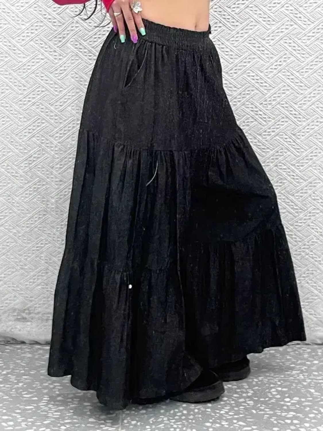 빈티지 모리 유니크 희귀 플레어 개더 팬츠 F C07434 상품이미지1