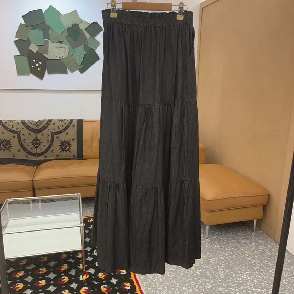 빈티지 모리 유니크 희귀 플레어 개더 팬츠 F C07434 상품이미지4