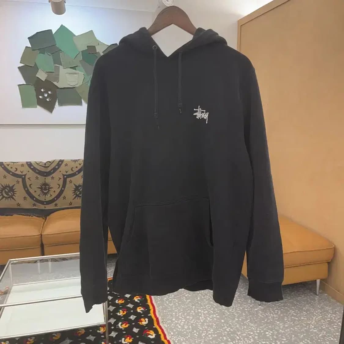 스투시 베이직 모던 빈티지 백로고 약기모 후드티 L C07438 상품이미지3