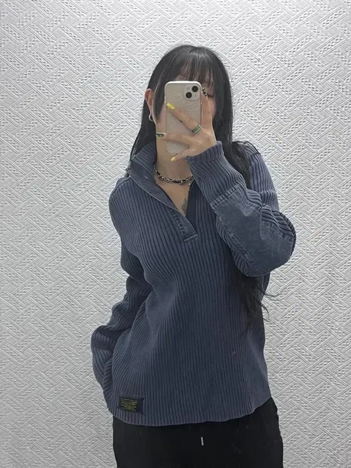 폴로 랄프로렌 여리 폭닥 하이넥 반집업 니트 M C07442 상품이미지1