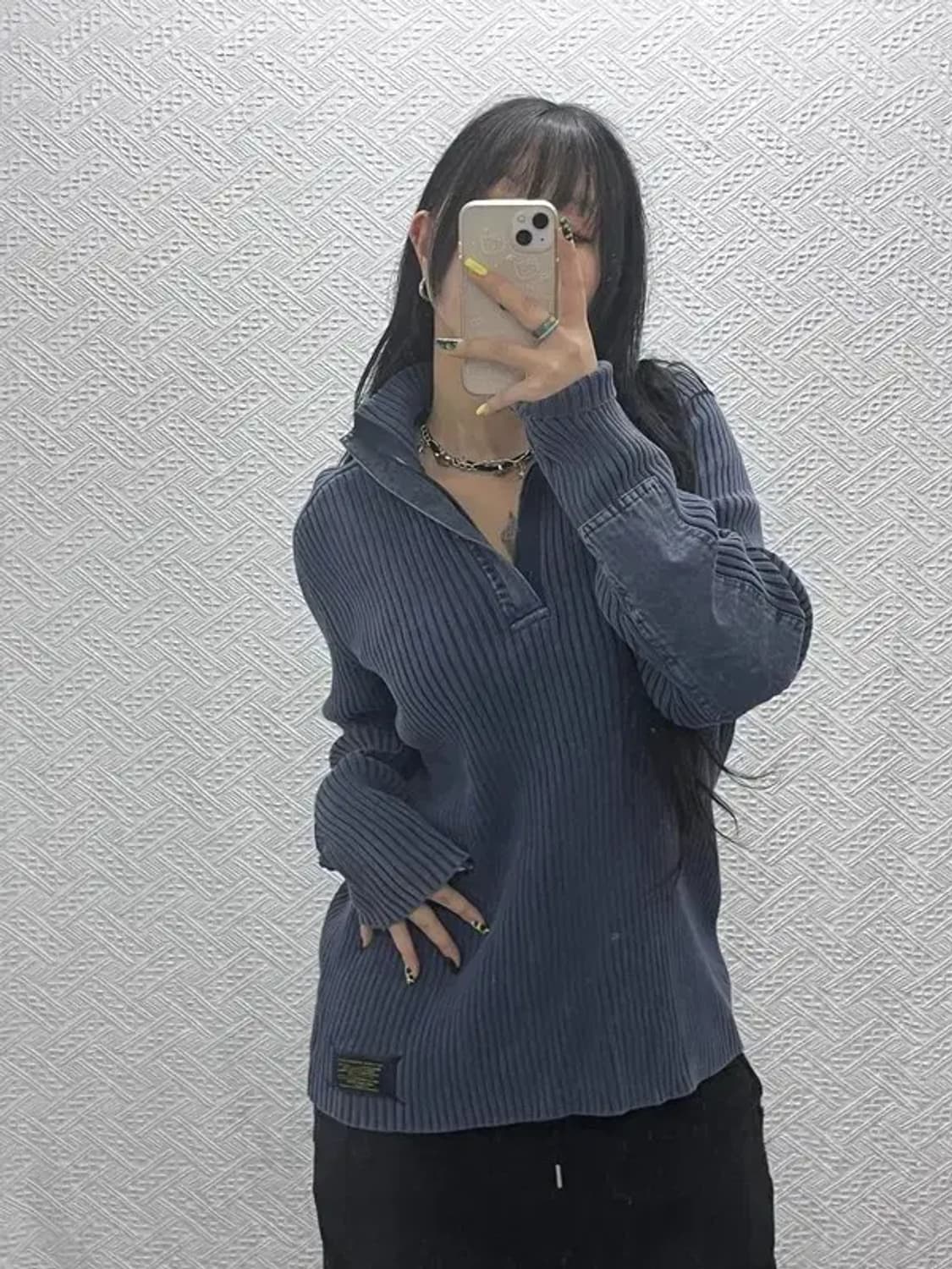 폴로 랄프로렌 여리 폭닥 하이넥 반집업 니트 M C07442 상품이미지2