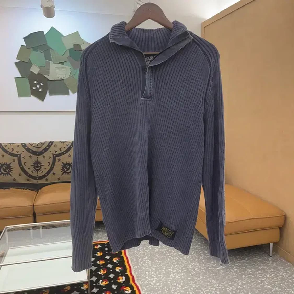 폴로 랄프로렌 여리 폭닥 하이넥 반집업 니트 M C07442 상품이미지3