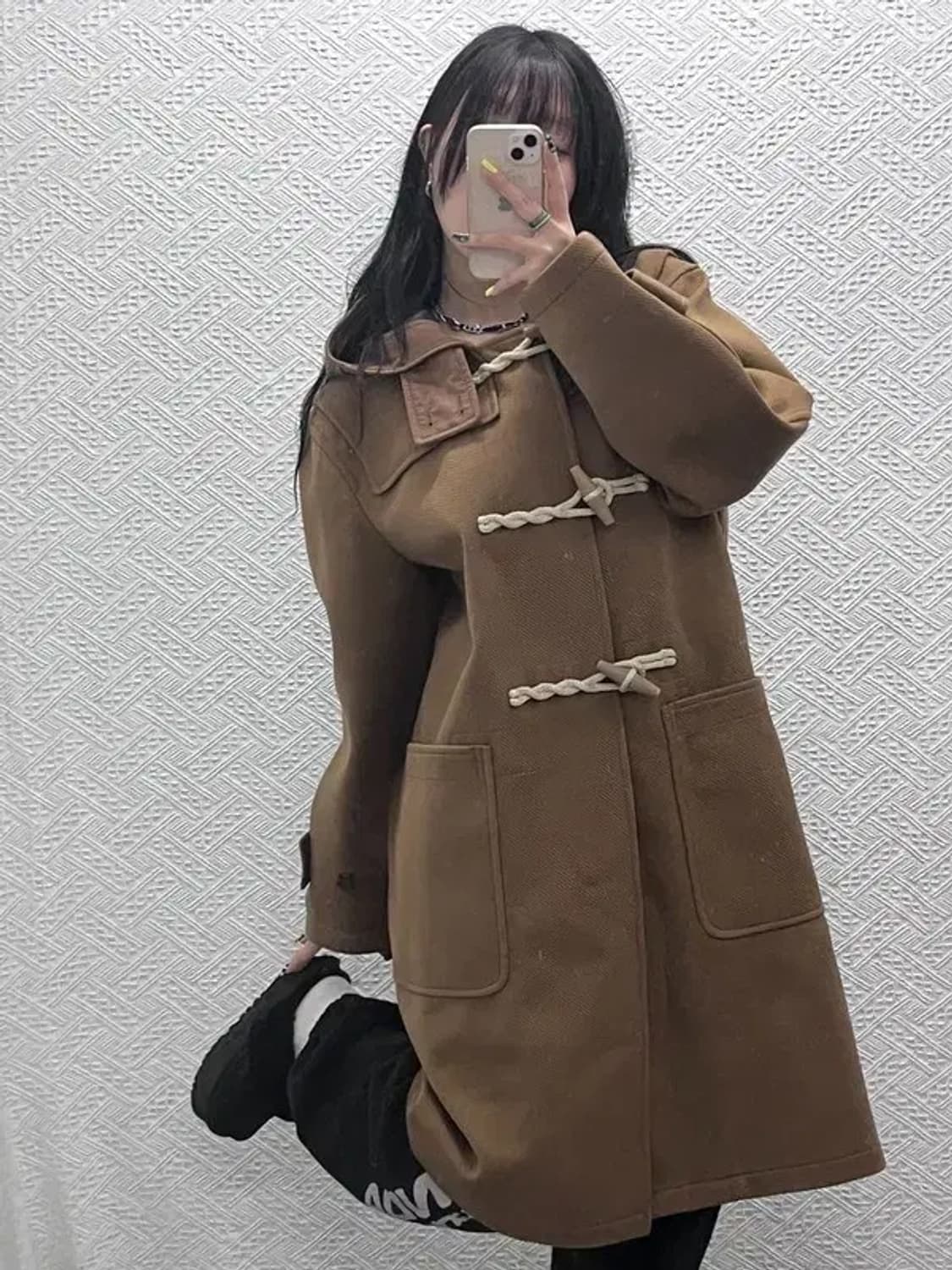 유니클로 U 블럭테크 떡볶이 더플 롱코트 S C07452 상품이미지1