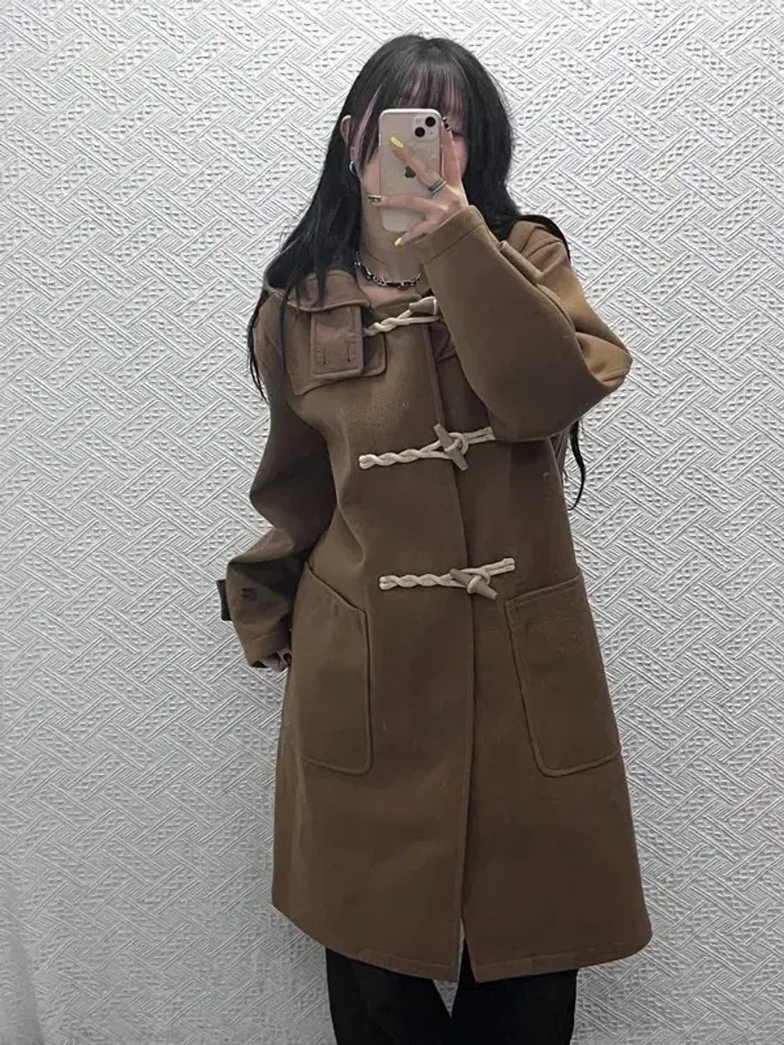 유니클로 U 블럭테크 떡볶이 더플 롱코트 S C07452 상품이미지2