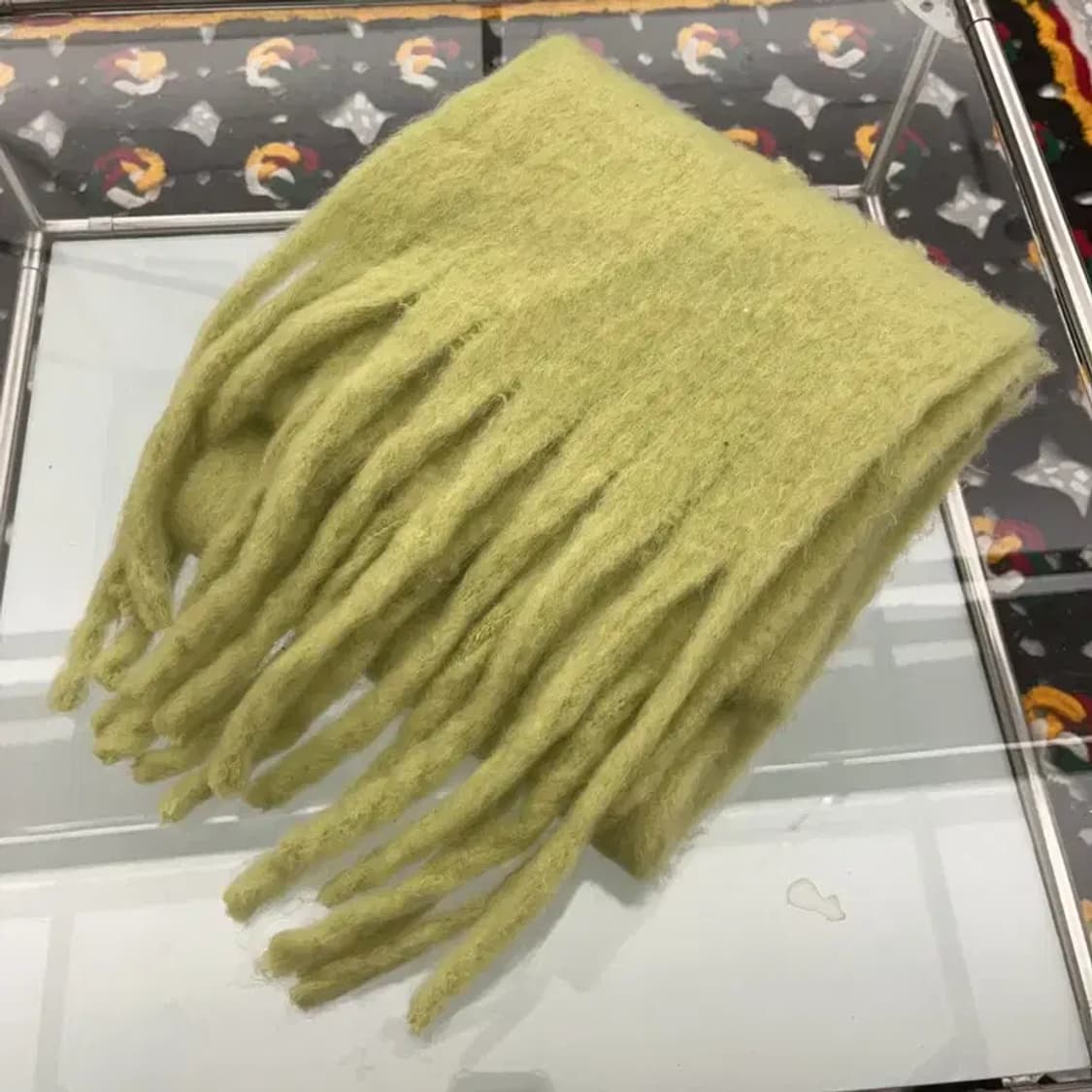 빈티지 폭닥 피스타치오 그린 목도리 C07471 상품이미지3