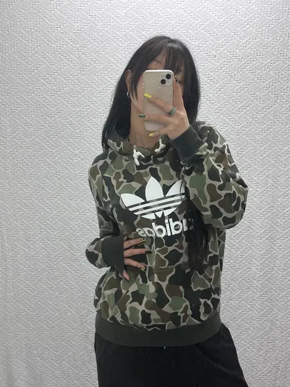 아디다스 희귀 스트릿 카모플라주 밀리터리 기모 후드티 100 C07462 상품이미지1