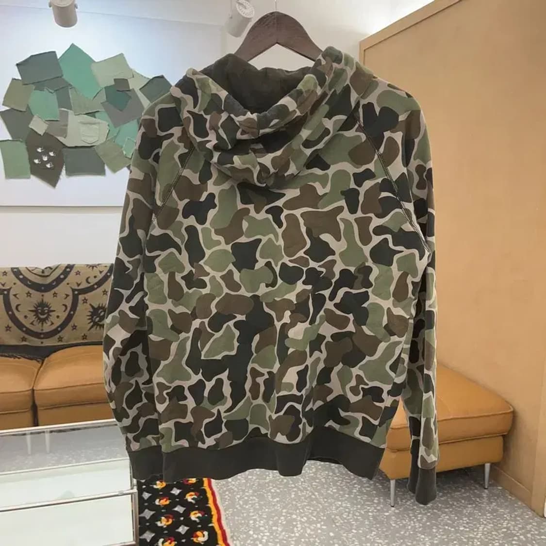 아디다스 희귀 스트릿 카모플라주 밀리터리 기모 후드티 100 C07462 상품이미지4