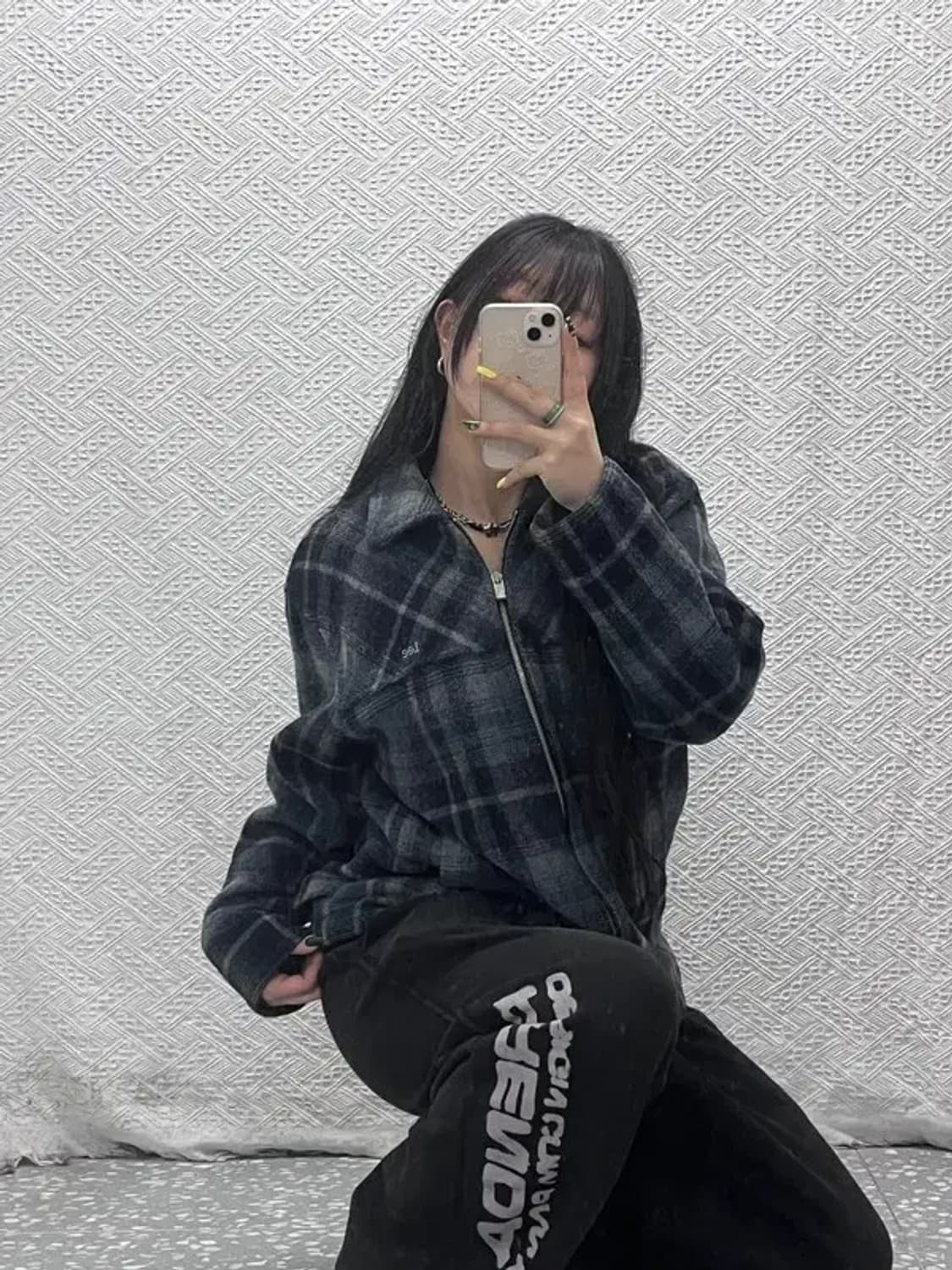 리 LEE 빈티지 홀리데이 체크 울 자켓 95 C07441 상품이미지1