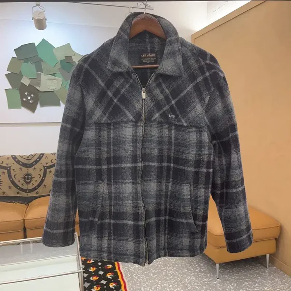 리 LEE 빈티지 홀리데이 체크 울 자켓 95 C07441 상품이미지3