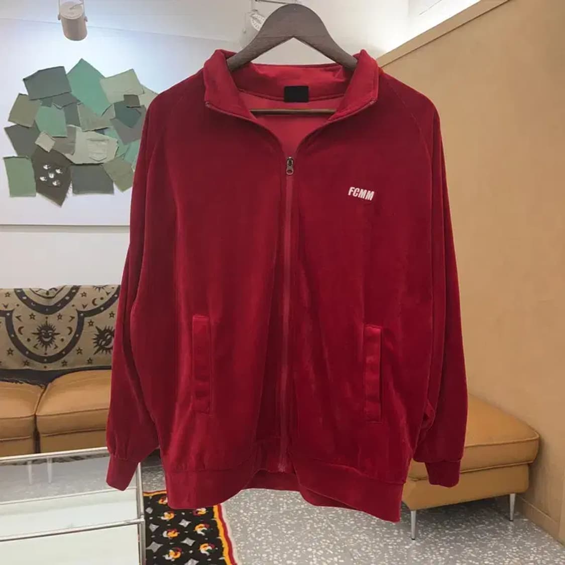 FCMM 레트로 90's 슬리브라인 오버핏 벨벳 집업 M C07465 상품이미지3