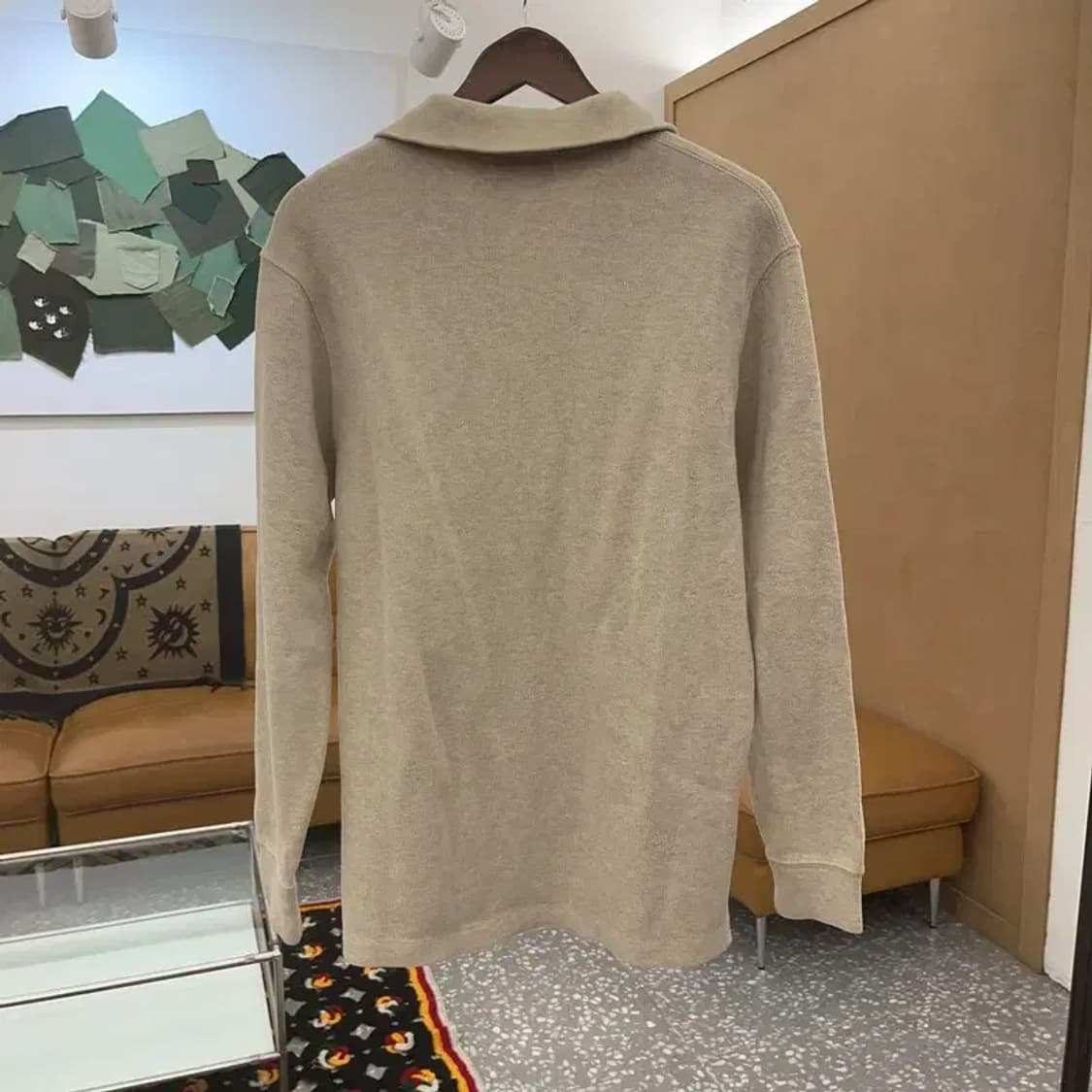 폴로 랄프로렌 빈티지 폭닥 오트밀 반집업 니트 L C07446 상품이미지4