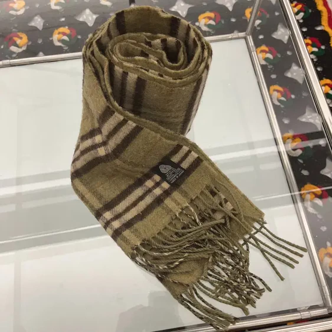 발망 빈티지 모던 캐주얼 울 체크 목도리 C07474 상품이미지3