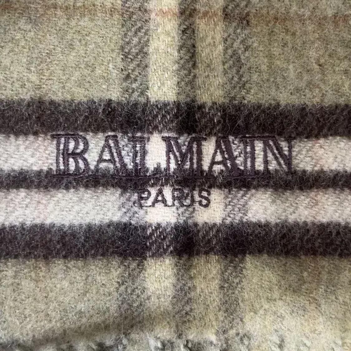 발망 빈티지 모던 캐주얼 울 체크 목도리 C07474 상품이미지5