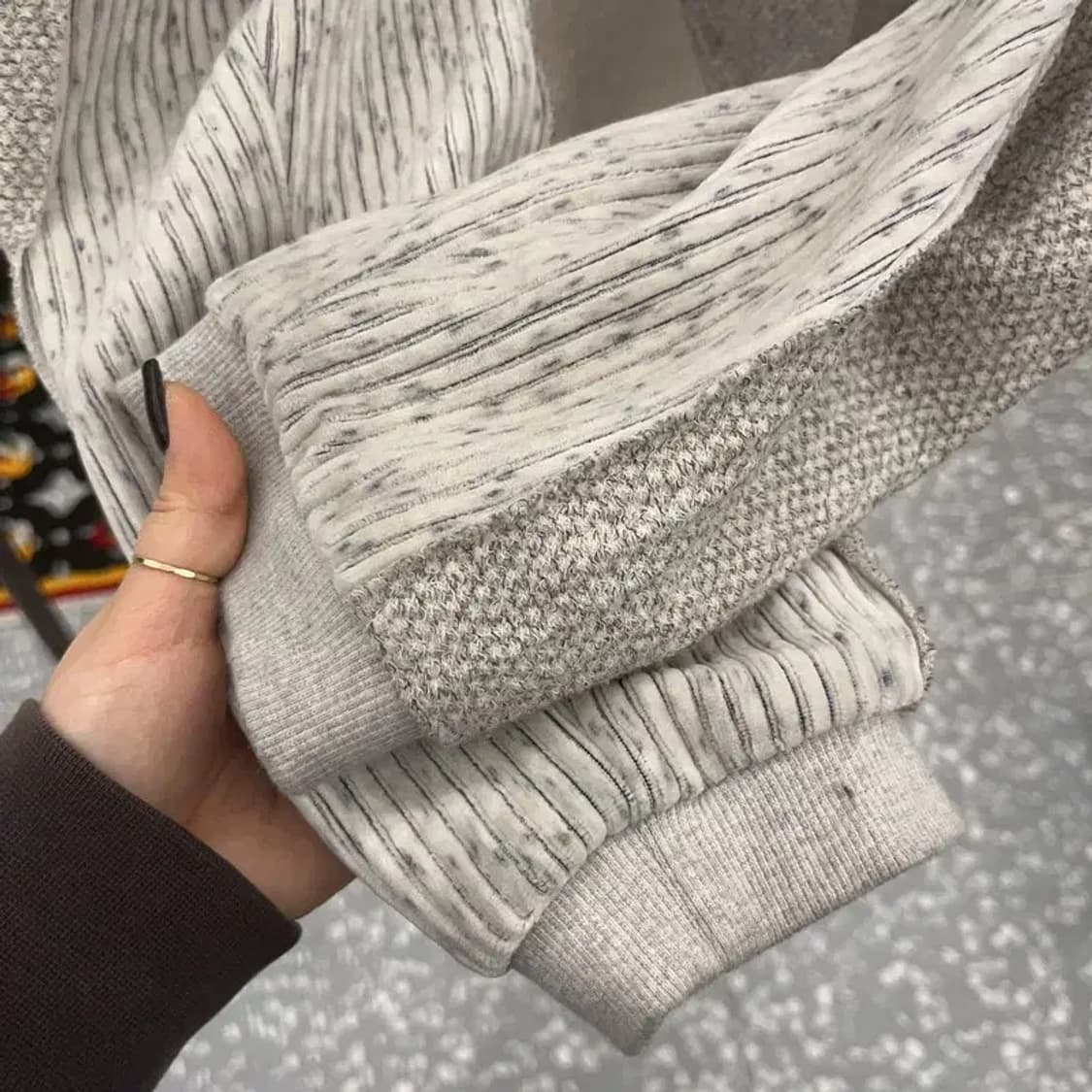 엑슬림 xlim ep8 유니트 트위드 니트 져지 집업 자켓 C07450 상품이미지7