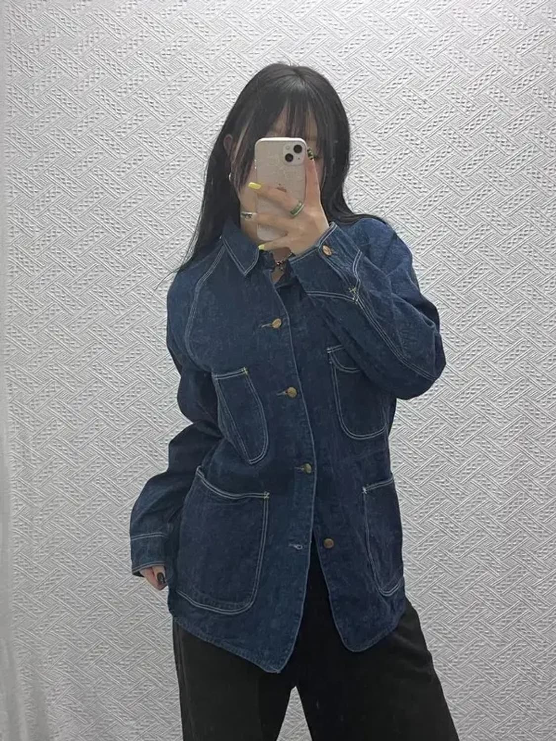 오슬로우 빈티지 재팬 데님 커버올 트러커 자켓 C07458 상품이미지2