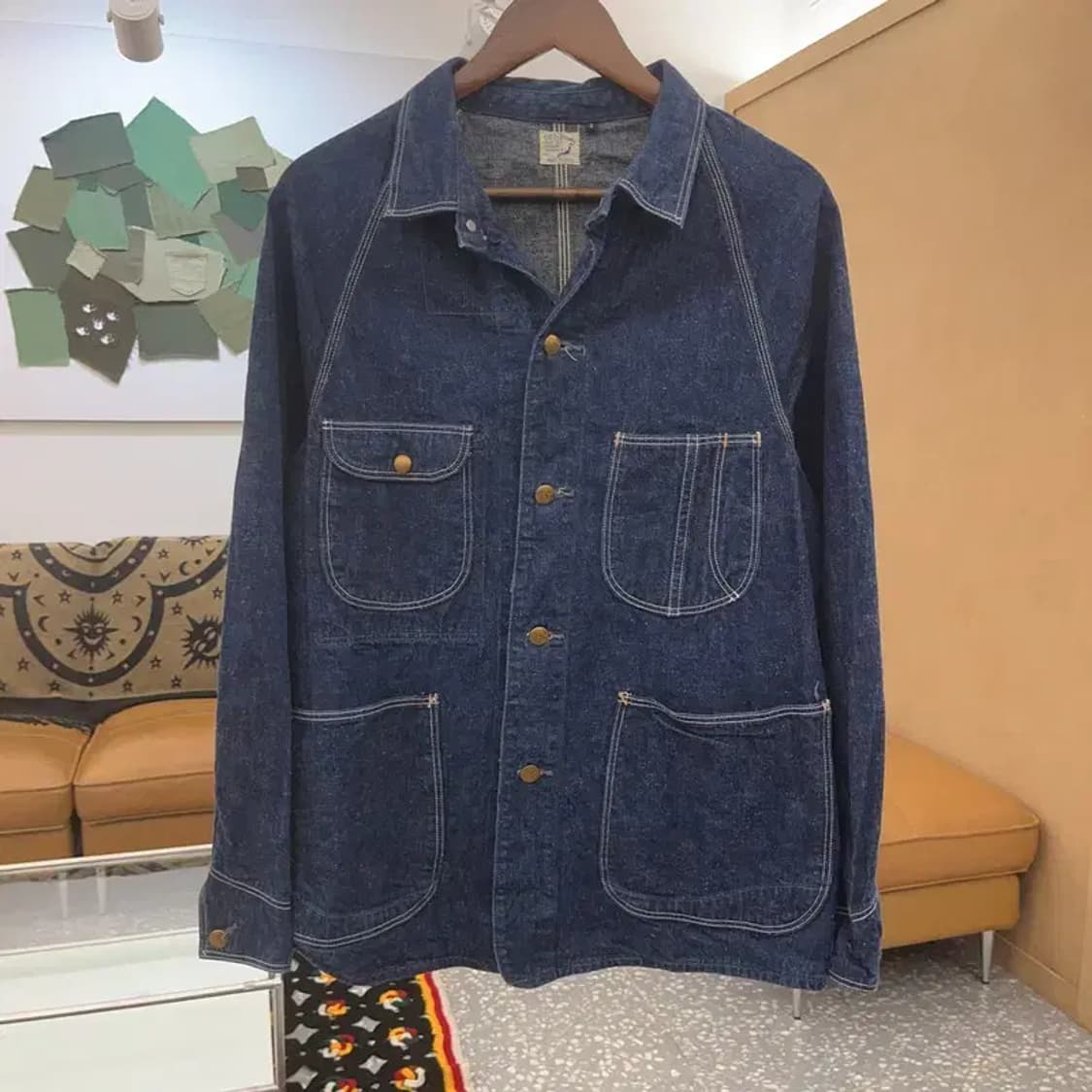 오슬로우 빈티지 재팬 데님 커버올 트러커 자켓 C07458 상품이미지3