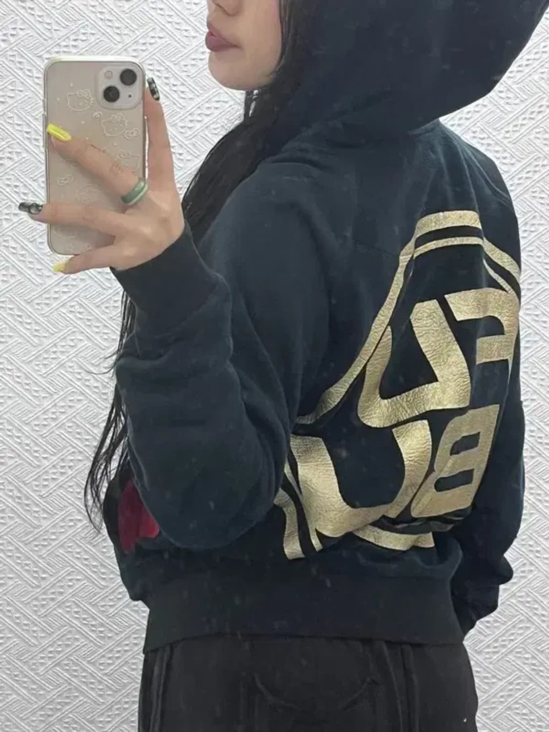 푸부 FUBU 희귀 00's 빅로고 약기모 후드집업 L C07464 상품이미지1