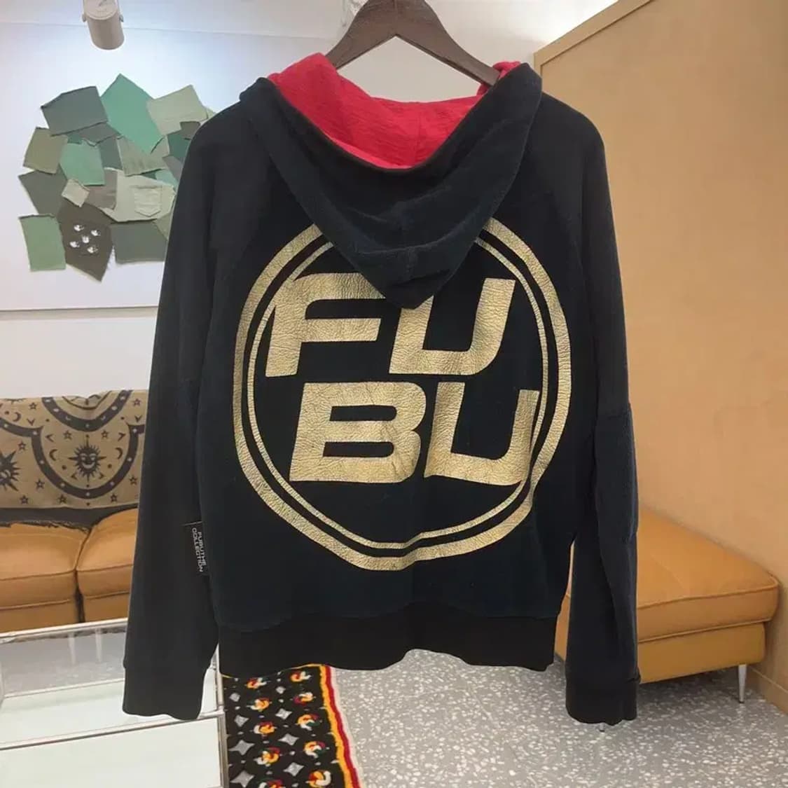 푸부 FUBU 희귀 00's 빅로고 약기모 후드집업 L C07464 상품이미지3