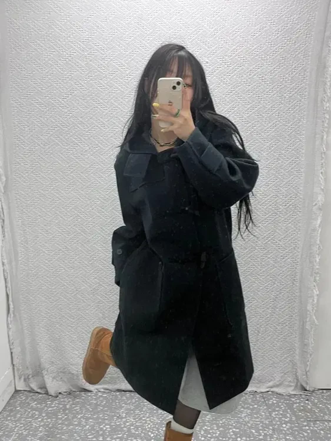 유니클로 베이직 모던시크 떡볶이 더플 코트 S C07480 상품이미지2