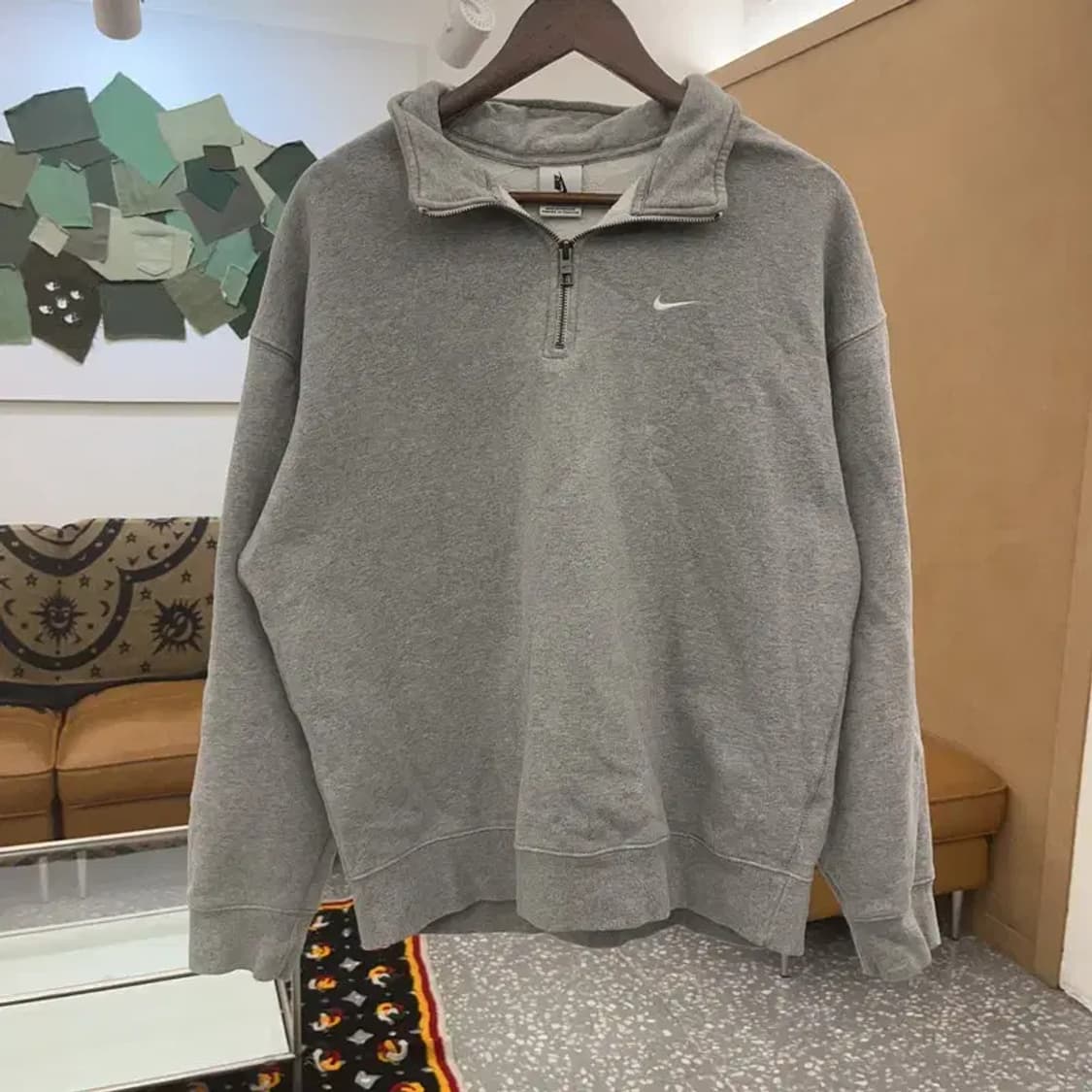 나이키 빈티지 캐주얼 반집업 기모 맨투맨 스웻셔츠 L C07482 상품이미지3