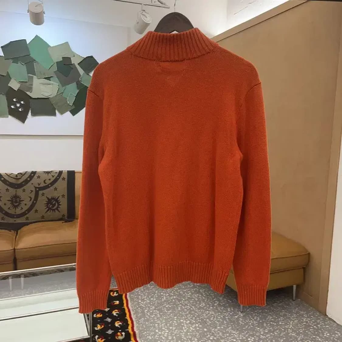 폴로 랄프로렌 Y2K 90's 오렌지 반집업 니트 S C07486 상품이미지4