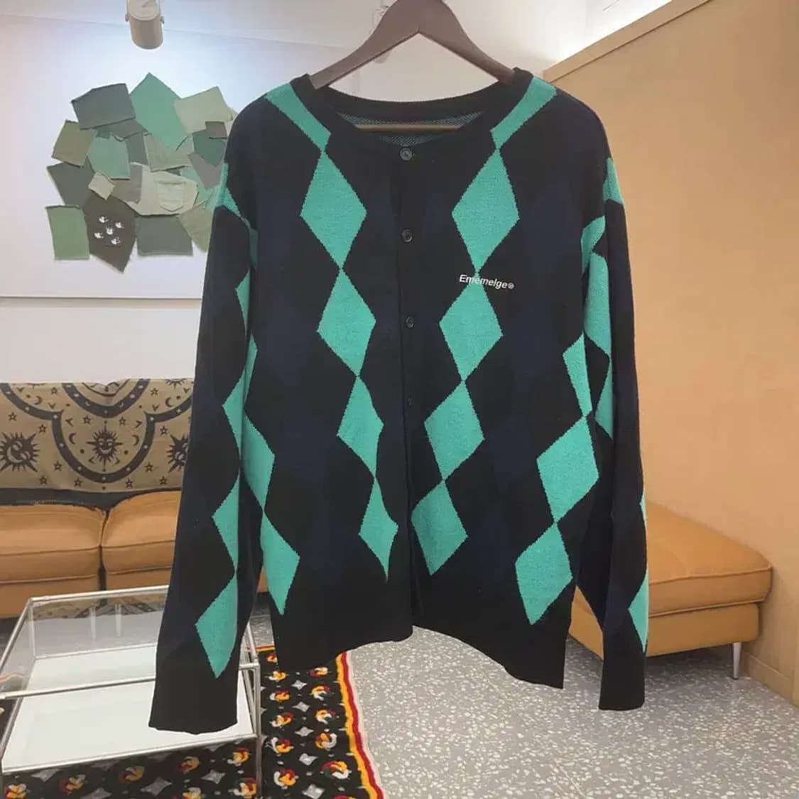 MMLG 빈티지 유니크 키치 아가일 가디건 L C07501 상품이미지3