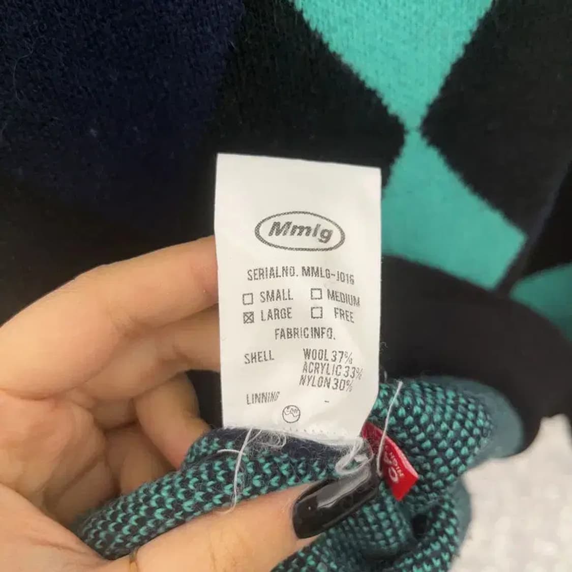 MMLG 빈티지 유니크 키치 아가일 가디건 L C07501 상품이미지6