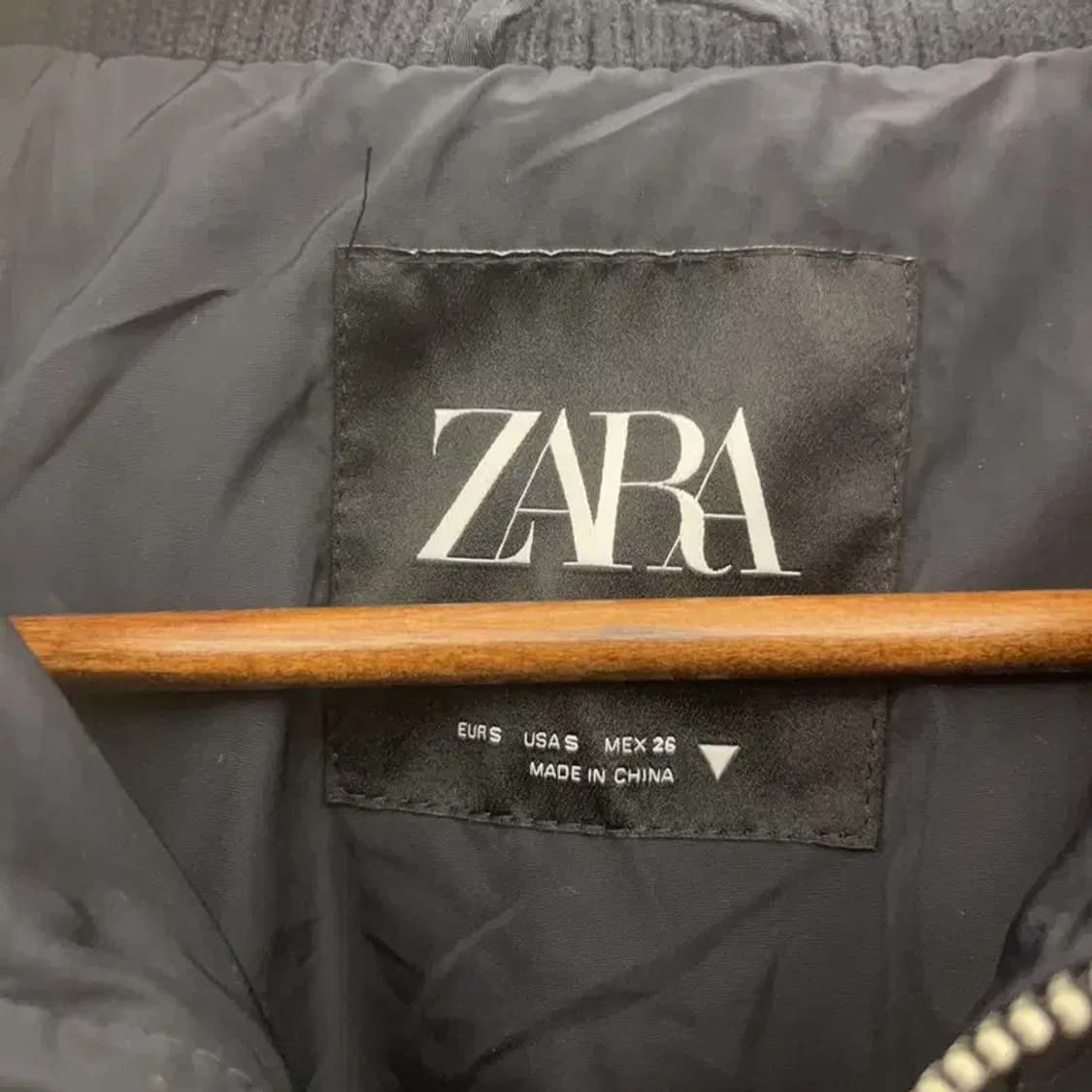 자라 락시크 지퍼 콘트라스트 항공점퍼 봄버 자켓 S C07505 상품이미지5