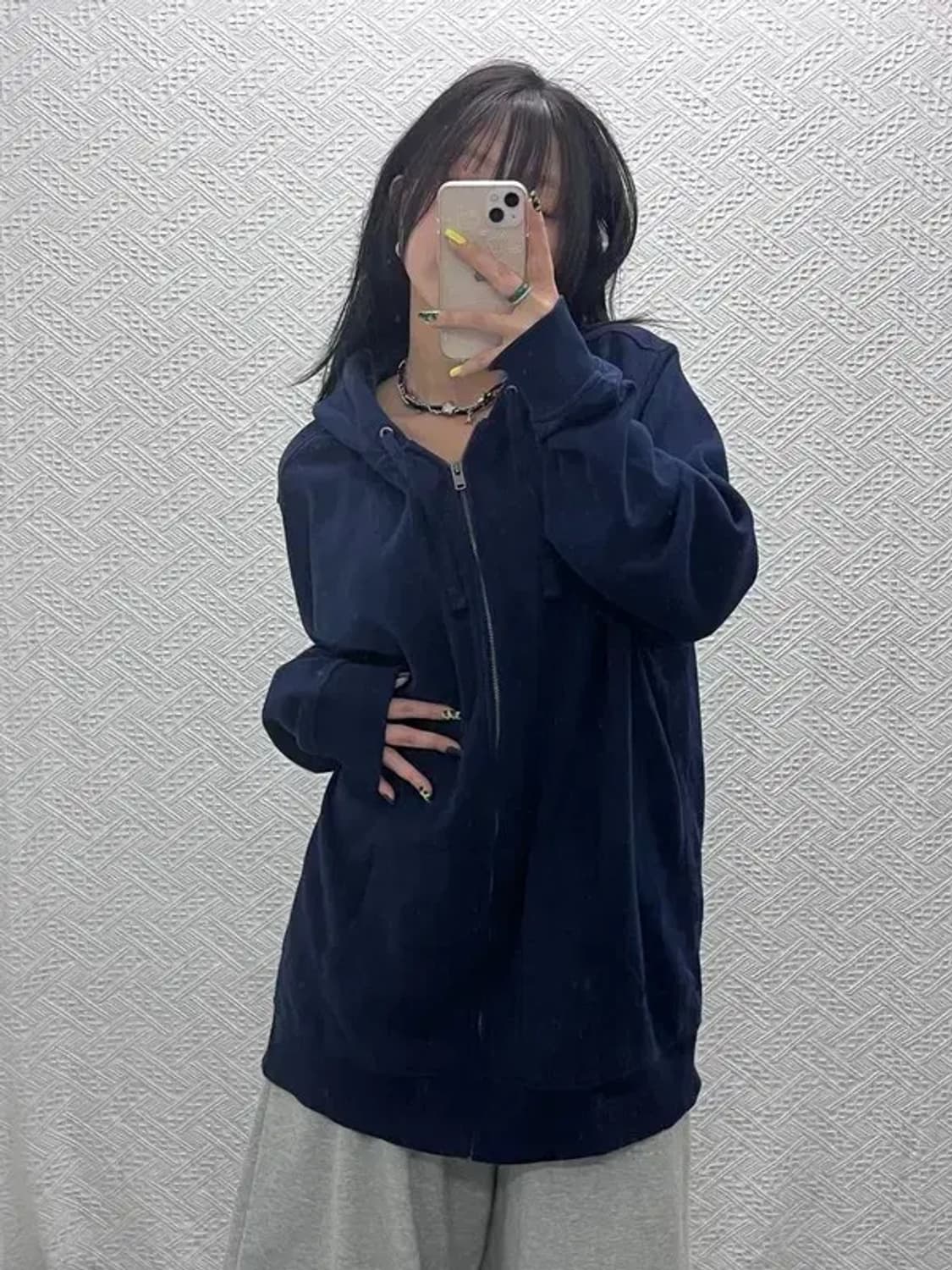 갭 올드스쿨 빈티지 오버핏 약기모 후드 집업 XL C07492 상품이미지1