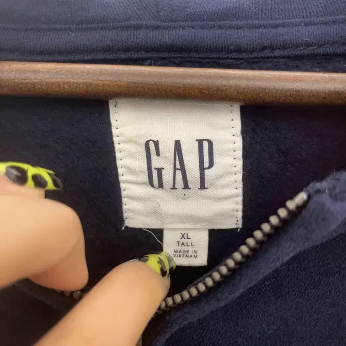 갭 올드스쿨 빈티지 오버핏 약기모 후드 집업 XL C07492 상품이미지5